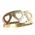 anillo de banda de oro - Anillo de banda de oro de 10k con motivo de corazón de Brasil