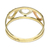 Gold band ring, 'Tricolor Hearts' - Heart Motif 10k Gold Band Ring from Brazil
