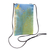 Silk sling bag, 'Day Tripper' - Blue-Green and Yellow Silk Sling Bag