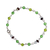 Quartz and garnet link bracelet, 'Delicate Garland' - Green Quartz Garnet and Sterling Silver Link Bracelet