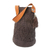 Cotton bucket bag, 'Diamond Crochet in Espresso' - Crocheted Cotton Bucket Bag in Espresso from Brazil