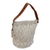 Cotton bucket bag, 'Diamond Crochet in Ivory' - Crocheted Cotton Bucket Bag in Ivory from Brazil (image 2a) thumbail
