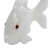 Estatuilla de calcita - Estatuilla de pescado de calcita blanca artesanal de Brasil