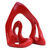 Resin sculpture, 'Red Arabesque' - Red Resin Abstract Sculpture Handcrafted in Brazil