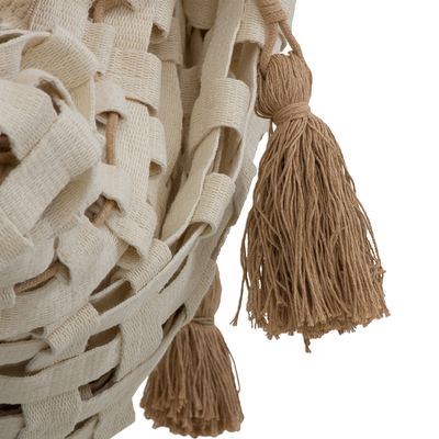 Baumwollhängematte, (doppelt) - Handgewebte Doppelhängematte aus Baumwolle aus Brasilien