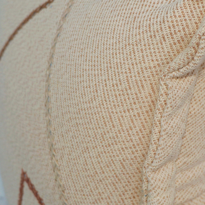 Cotton cushion cover, 'Brazilian Geometry' - Geometric Cotton Cushion Cover Handwoven in Brazil