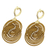 Gold plated golden grass dangle earrings, 'Fields of Hope' - Gold Plated Golden Grass Dangle Earrings with Rhinestones (image 2d) thumbail
