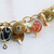 Gold-plated golden grass and agate charm bracelet, 'In Luck' - Gold Plated Charm Bracelet with Agates and Golden Grass (image 2b) thumbail
