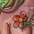 Frau pflegt ihren Garten. - Signiertes expressionistisches Gemälde einer nackten Frau mit Blumen