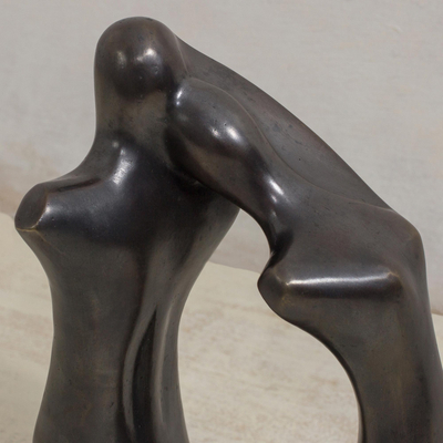 Bronze sculpture, 'Unity of Love' - Bronze Romance-Themed Sculpture from Brazil