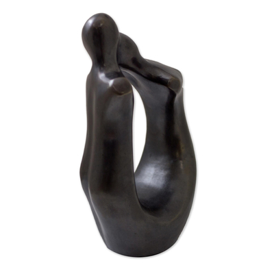 Bronze sculpture, 'Unity of Love' - Bronze Romance-Themed Sculpture from Brazil