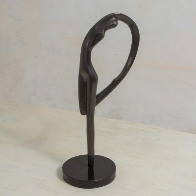 Bronze sculpture, 'Feminine Spirit' - Bronze Female Form Sculpture from Brazil