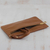 pulsera de cuero - Pulsera de cuero sepia hecha a mano de Brasil