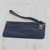 Leather wristlet, 'Navy Sophistication' - Handcrafted Leather Wristlet in Navy from Brazil