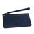 Leather wristlet, 'Navy Sophistication' - Handcrafted Leather Wristlet in Navy from Brazil