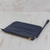 Leather wristlet, 'Trendy Fashion in Navy' - Handmade Navy Leather Wristlet from Brazil (image 2b) thumbail