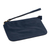 Leather wristlet, 'Trendy Fashion in Navy' - Handmade Navy Leather Wristlet from Brazil (image 2g) thumbail