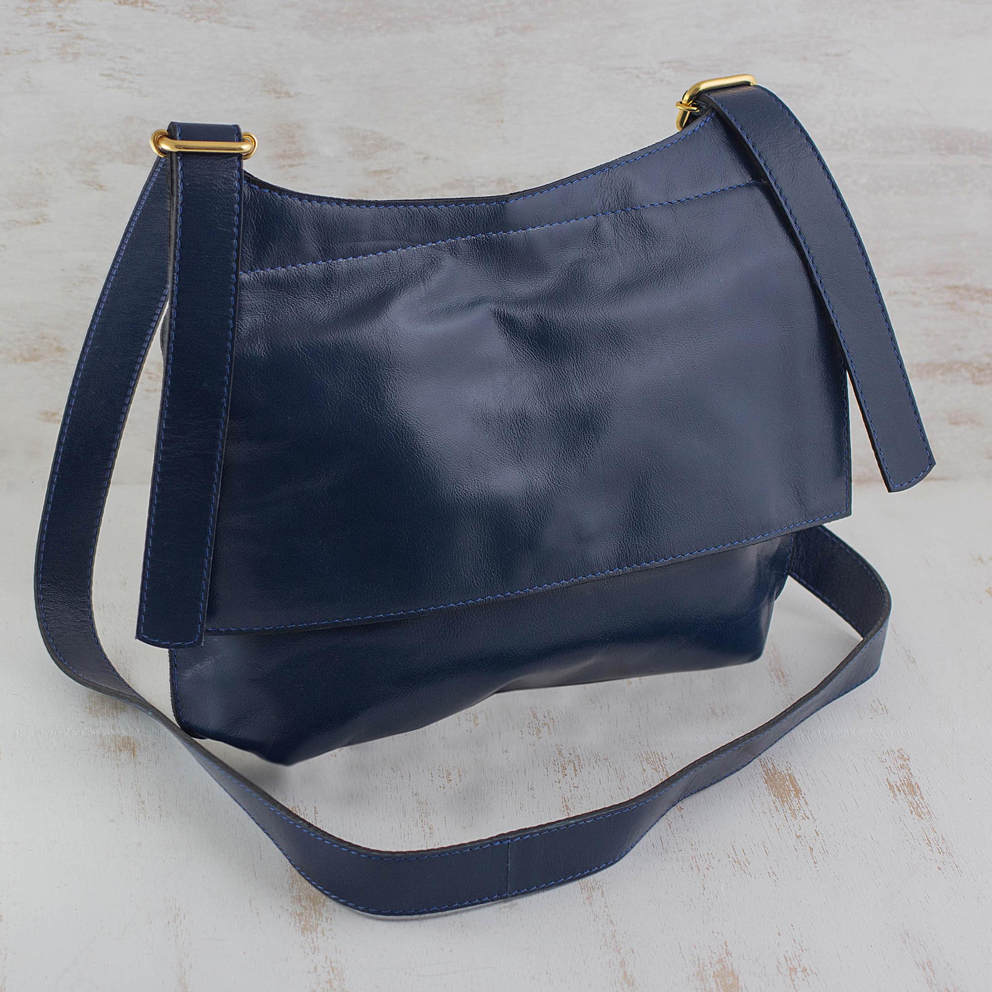 navy sling bag