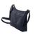 Leather messenger sling bag, 'Rio Adventure in Navy' - Handcrafted Brazilian Leather Sling Bag in Navy Blue
