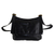 Leather messenger bag, 'Rio Adventure in Black' - Handcrafted Black Leather Messenger Bag from Brazil