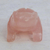 Quartz figurine, 'Pink Gemstone Frog' - Hand-Carved Pink Quartz Frog Figurine from Brazil (image 2c) thumbail