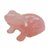 Quartz figurine, 'Pink Gemstone Frog' - Hand-Carved Pink Quartz Frog Figurine from Brazil (image 2f) thumbail
