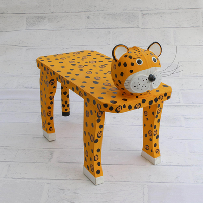 Wood decorative bench, Jaguar Rest