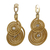 Gold-plated golden grass dangle earrings, 'Spirals of Gold' - 18k Gold-Plated Golden Grass Dangle Earrings from Brazil (image 2a) thumbail
