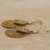 Gold-plated golden grass dangle earrings, 'Spirals of Gold' - 18k Gold-Plated Golden Grass Dangle Earrings from Brazil (image 2b) thumbail
