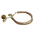 Gold accented golden grass charm bracelet, 'Romantic Dolphins' - Gold Accent Golden Grass Dolphin Charm Bracelet from Brazil (image 2a) thumbail