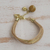 Gold accented golden grass charm bracelet, 'Romantic Dolphins' - Gold Accent Golden Grass Dolphin Charm Bracelet from Brazil (image 2c) thumbail
