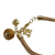 Gold accented golden grass charm bracelet, 'Romantic Dolphins' - Gold Accent Golden Grass Dolphin Charm Bracelet from Brazil (image 2g) thumbail