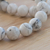 Howilite beaded stretch bracelets, 'Marbled Beauty' (pair) - Two Howilite Beaded Stretch Bracelets from Brazil (image 2d) thumbail