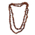 Garnet beaded necklace, 'Fiery Infatuation' - Long Garnet Beaded Necklace from Brazil