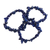 Pulseras elásticas con cuentas de lapislázuli, (juego de 3) - Tres pulseras elásticas con cuentas de lapislázuli de Brasil