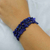 Lapis lazuli beaded stretch bracelets, 'Lapis Trio' (set of 3) - Three Lapis Lazuli Beaded Stretch Bracelets from Brazil
