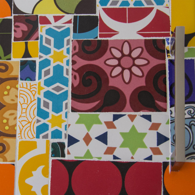 Bandeja de azulejos de cerámica - Bandeja de azulejos de cerámica hecha a mano de Brasil