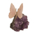 Amethyst and rose quartz figurine, 'Rosy Wings' - Rose Quartz Butterfly on Amethyst Nugget Figurine (image 2a) thumbail