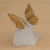 Jasper and quartz figurine, 'Earth and Wind' - Jasper Butterfly on Quartz Nugget Figurine from Brazil thumbail