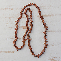 Featured review for Sunstone long beaded necklace, Suns Sparkle