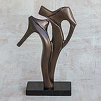 Bronze sculpture, 'The Kiss II' - Limited Edition Romantic Bronze Sculpture from Brazil