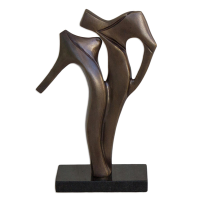 Bronze sculpture, 'The Kiss II' - Limited Edition Romantic Bronze Sculpture from Brazil