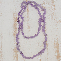Amethyst-Perlenhalskette, „Flieder und Lavendel“ – Amethyst-Perlenhalskette aus Brasilien