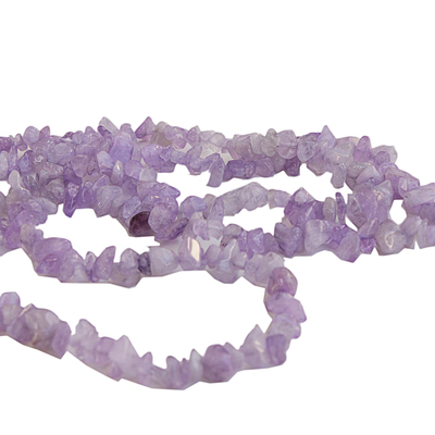 Amethyst beaded necklace, 'Lilac and Lavender' - Amethyst Beaded Necklace from Brazil