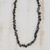 Obsidian beaded necklace, 'Stormy Beauty' - Obsidian Beaded Necklace Crafted in Brazil (image 2b) thumbail