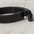 Men's leather wristband bracelet, 'Masculine Solidarity' - Men's Black Leather Wristband Bracelet from Brazil (image 2c) thumbail