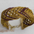 Gold accented golden grass wristband bracelet, 'Gold and Burgundy' - Gold Accented Golden Grass Wristband Bracelet in Burgundy