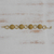 Gold accented golden grass link bracelet, 'Golden Rings' - 18k Gold Accented Golden Grass Link Bracelet from Brazil (image 2c) thumbail
