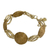 Gold accented golden grass link bracelet, 'Golden Rings' - 18k Gold Accented Golden Grass Link Bracelet from Brazil (image 2e) thumbail