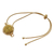 Gold accented golden grass pendant bracelet, 'Golden Delicacy' - 18k Gold Accented Golden Grass Pendant Bracelet from Brazil thumbail